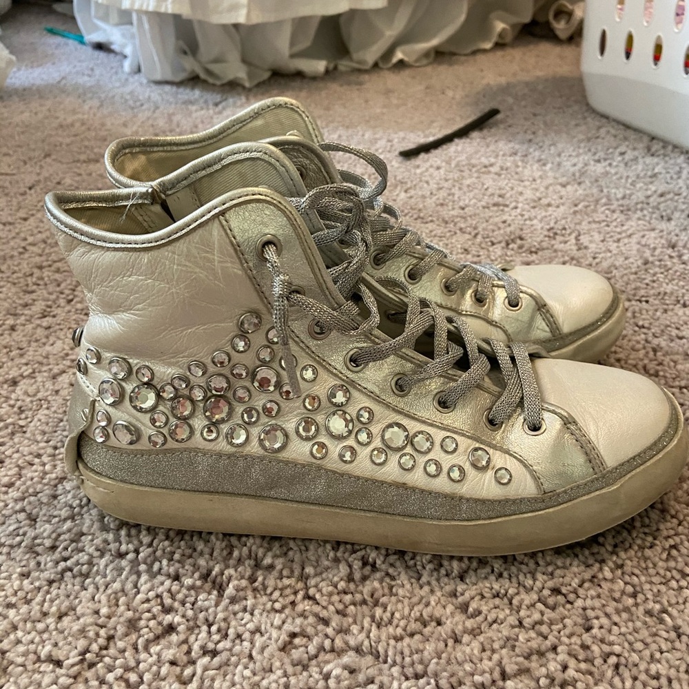 crime london sneakers with sparkles